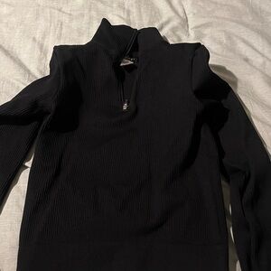 women’s  Black Half-Zip Sweater